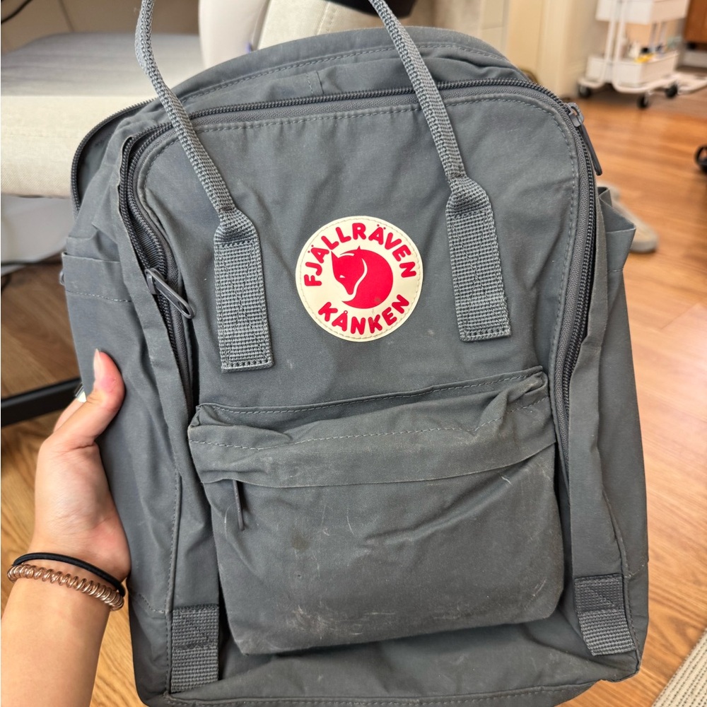 Kånken Gray Backpack With 13" Laptop Sleeve